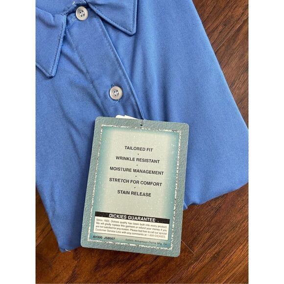 Dickies Women’s Workwear Stain Resistant ButtonUp Workwear Button Blue Sz XL - Picture 4 of 6